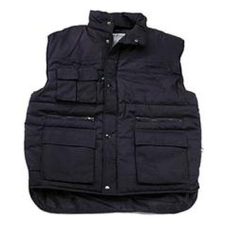 Gilet multitasche in cotone imbottito pesante e traspirante