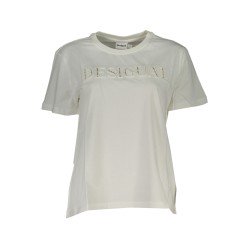 DESIGUAL T-SHIRT MANICHE CORTE DONNA BIANCO
