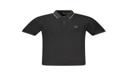 HUGO BOSS POLO MANICHE CORTE UOMO NERO