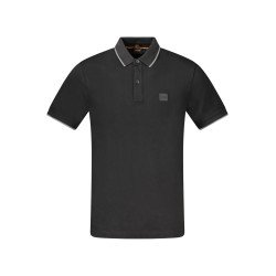 HUGO BOSS POLO MANICHE CORTE UOMO NERO