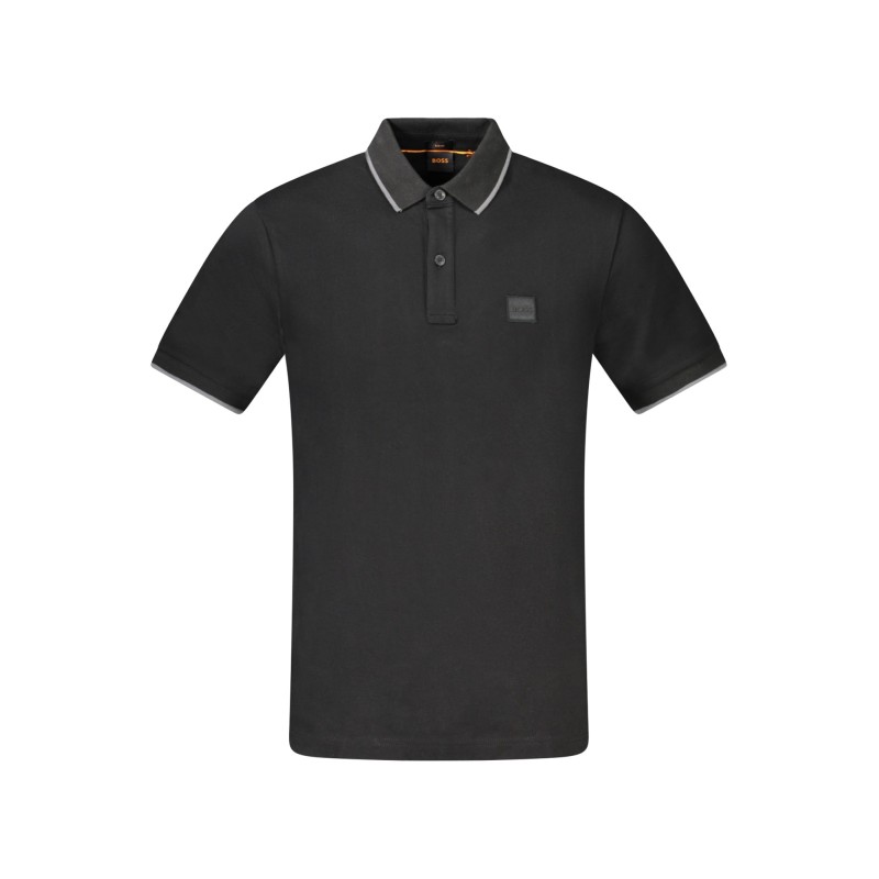 HUGO BOSS POLO MANICHE CORTE UOMO NERO HUGO BOSS POLO MANICHE CORTE UOMO NERO