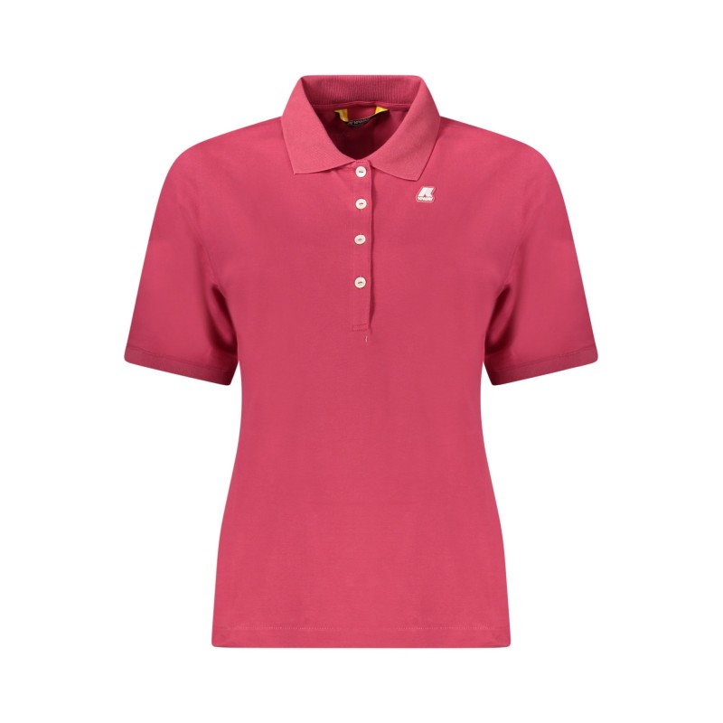 K-WAY POLO MANICHE CORTE DONNA ROSA