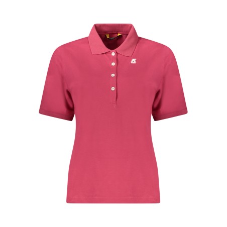 K-WAY POLO MANICHE CORTE DONNA ROSA