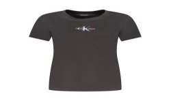 CALVIN KLEIN T-SHIRT MANICHE CORTE DONNA NERO