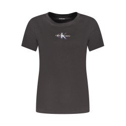 CALVIN KLEIN T-SHIRT MANICHE CORTE DONNA NERO