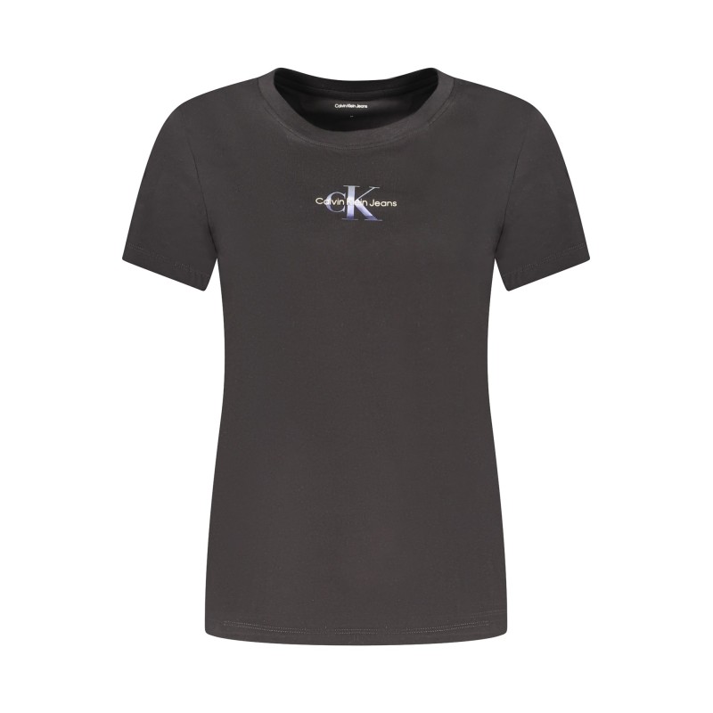 CALVIN KLEIN T-SHIRT MANICHE CORTE DONNA NERO CALVIN KLEIN T-SHIRT MANICHE CORTE DONNA NERO