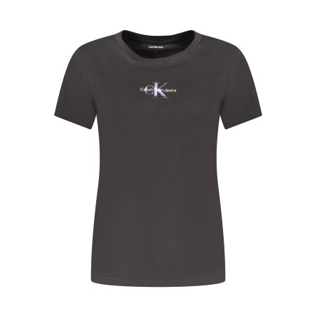 CALVIN KLEIN T-SHIRT MANICHE CORTE DONNA NERO