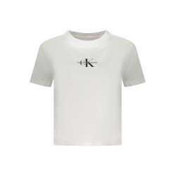 CALVIN KLEIN T-SHIRT MANICHE CORTE DONNA BIANCO