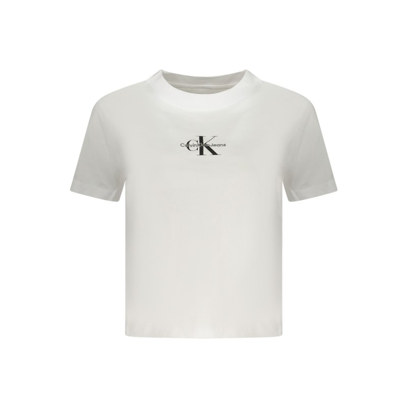 CALVIN KLEIN T-SHIRT MANICHE CORTE DONNA BIANCO CALVIN KLEIN T-SHIRT MANICHE CORTE DONNA BIANCO