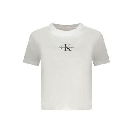 CALVIN KLEIN T-SHIRT MANICHE CORTE DONNA BIANCO