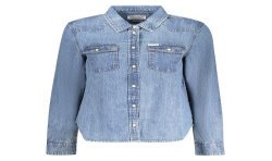 GUESS JEANS CAMICIA MANICHE LUNGHE DONNA BLU
