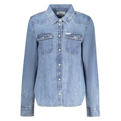 GUESS JEANS CAMICIA MANICHE LUNGHE DONNA BLU