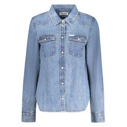 GUESS JEANS CAMICIA MANICHE LUNGHE DONNA BLU