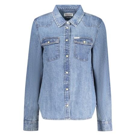 GUESS JEANS CAMICIA MANICHE LUNGHE DONNA BLU