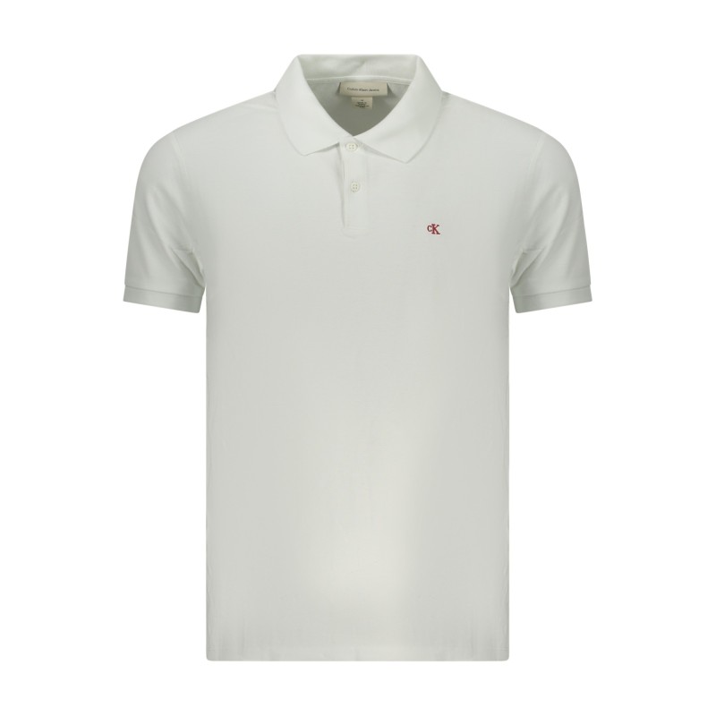 CALVIN KLEIN POLO MANICHE CORTE UOMO BIANCO CALVIN KLEIN POLO MANICHE CORTE UOMO BIANCO