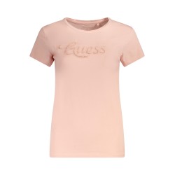 GUESS JEANS T-SHIRT MANICHE CORTE DONNA ROSA
