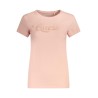 GUESS JEANS T-SHIRT MANICHE CORTE DONNA ROSA