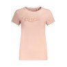 GUESS JEANS T-SHIRT MANICHE CORTE DONNA ROSA