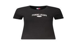 TOMMY HILFIGER T-SHIRT MANICHE CORTE DONNA NERO