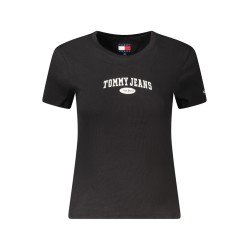 TOMMY HILFIGER T-SHIRT MANICHE CORTE DONNA NERO