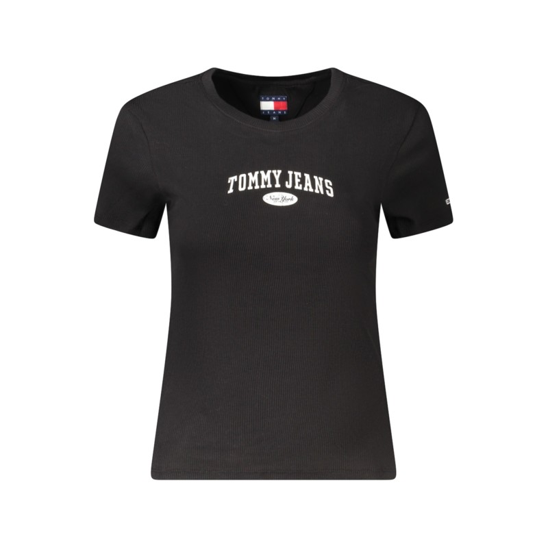 TOMMY HILFIGER T-SHIRT MANICHE CORTE DONNA NERO TOMMY HILFIGER T-SHIRT MANICHE CORTE DONNA NERO