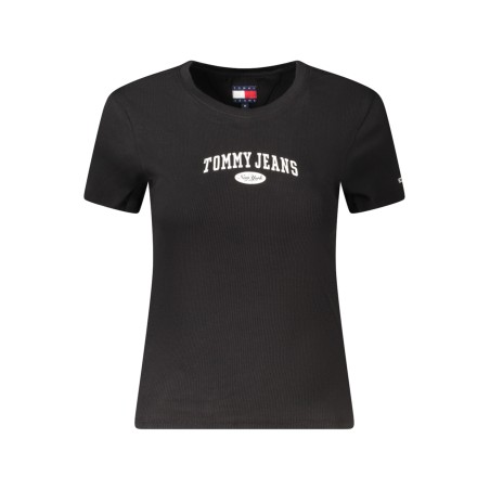 TOMMY HILFIGER T-SHIRT MANICHE CORTE DONNA NERO