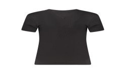 TOMMY HILFIGER T-SHIRT MANICHE CORTE DONNA NERO