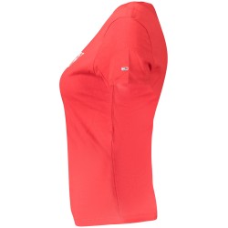 TOMMY HILFIGER T-SHIRT MANICHE CORTE DONNA ROSSO