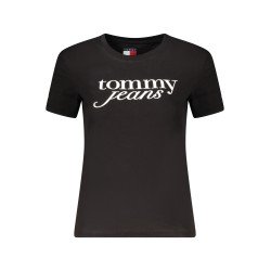 TOMMY HILFIGER T-SHIRT MANICHE CORTE DONNA NERO