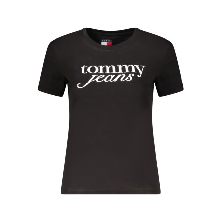 TOMMY HILFIGER T-SHIRT MANICHE CORTE DONNA NERO