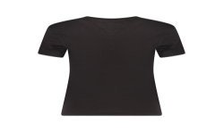 TOMMY HILFIGER T-SHIRT MANICHE CORTE DONNA NERO