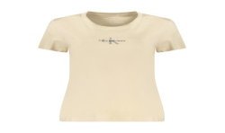 CALVIN KLEIN T-SHIRT MANICHE CORTE DONNA BEIGE