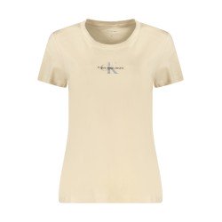 CALVIN KLEIN T-SHIRT MANICHE CORTE DONNA BEIGE