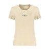 CALVIN KLEIN T-SHIRT MANICHE CORTE DONNA BEIGE