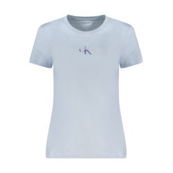 CALVIN KLEIN T-SHIRT MANICHE CORTE DONNA AZZURRO