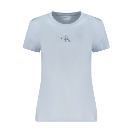 CALVIN KLEIN T-SHIRT MANICHE CORTE DONNA AZZURRO