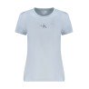 CALVIN KLEIN T-SHIRT MANICHE CORTE DONNA AZZURRO