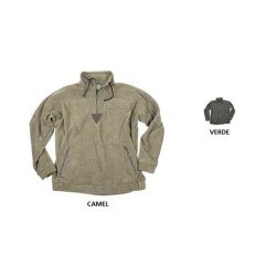 Maglione in pile con inserti a contrasto con zip al collo e 2 tasche con zip