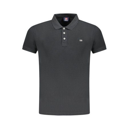 NORWAY 1963 POLO MANICHE CORTE UOMO NERO