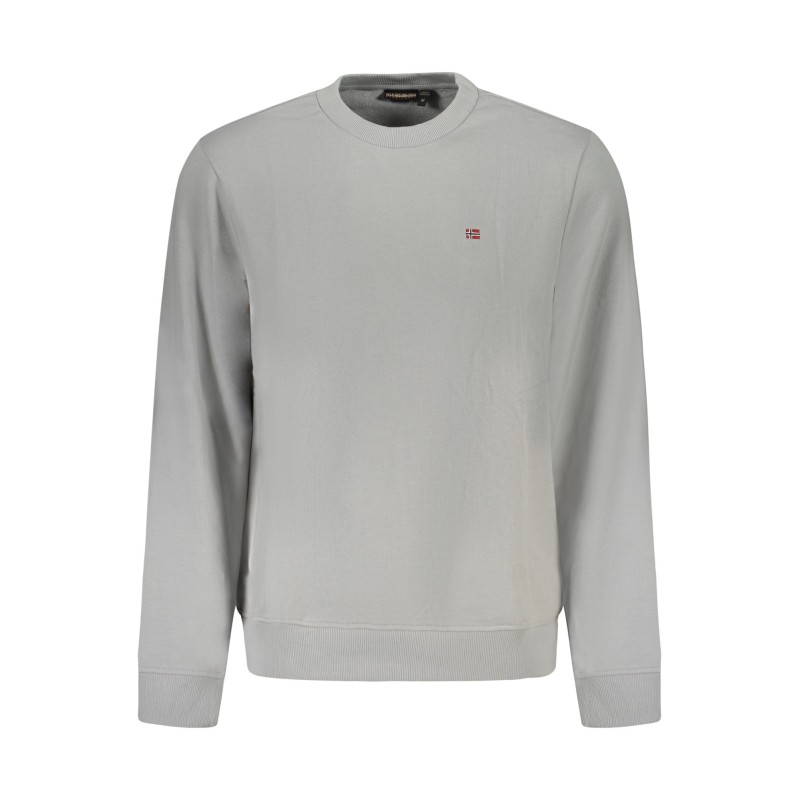 NAPAPIJRI FELPA SENZA ZIP UOMO GRIGIO NAPAPIJRI FELPA SENZA ZIP UOMO GRIGIO