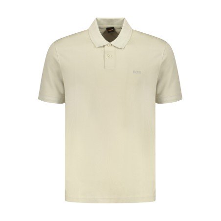 BOSS POLO MANICHE CORTE UOMO BEIGE