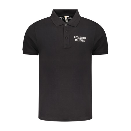ACCADEMIA MILITARE POLO MANICHE CORTE UOMO NERO