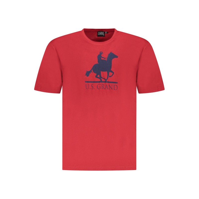 U.S. GRAND POLO T-SHIRT MANICHE CORTE UOMO ROSSO U.S. GRAND POLO T-SHIRT MANICHE CORTE UOMO ROSSO