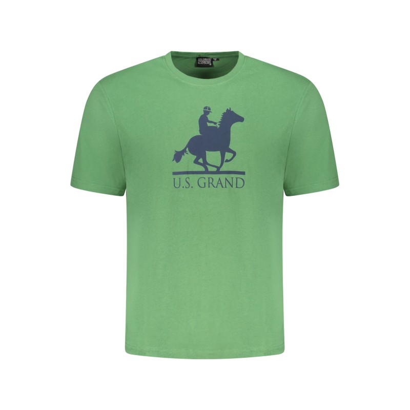 U.S. GRAND POLO T-SHIRT MANICHE CORTE UOMO VERDE