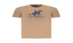 U.S. GRAND POLO T-SHIRT MANICHE CORTE UOMO MARRONE