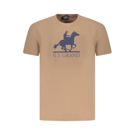 U.S. GRAND POLO T-SHIRT MANICHE CORTE UOMO MARRONE