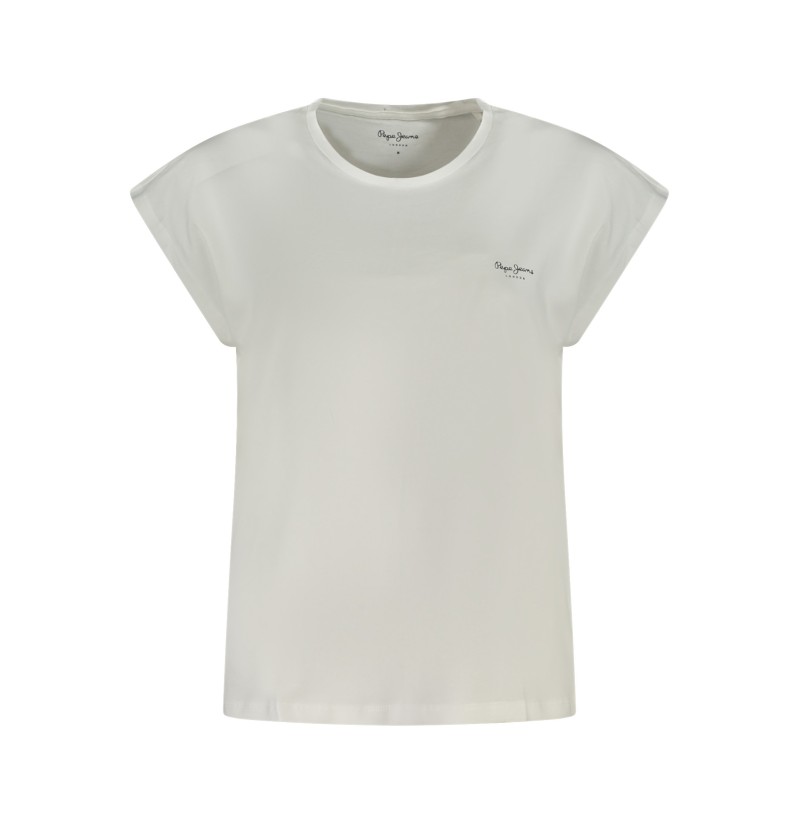PEPE JEANS T-SHIRT MANICHE CORTE DONNA BIANCO PEPE JEANS T-SHIRT MANICHE CORTE DONNA BIANCO