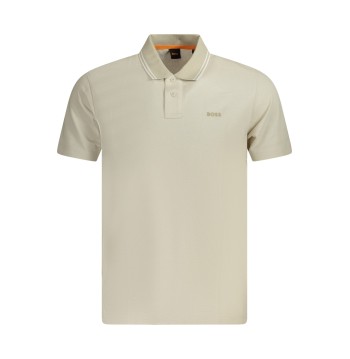 BOSS POLO MANICHE CORTE UOMO BEIGE