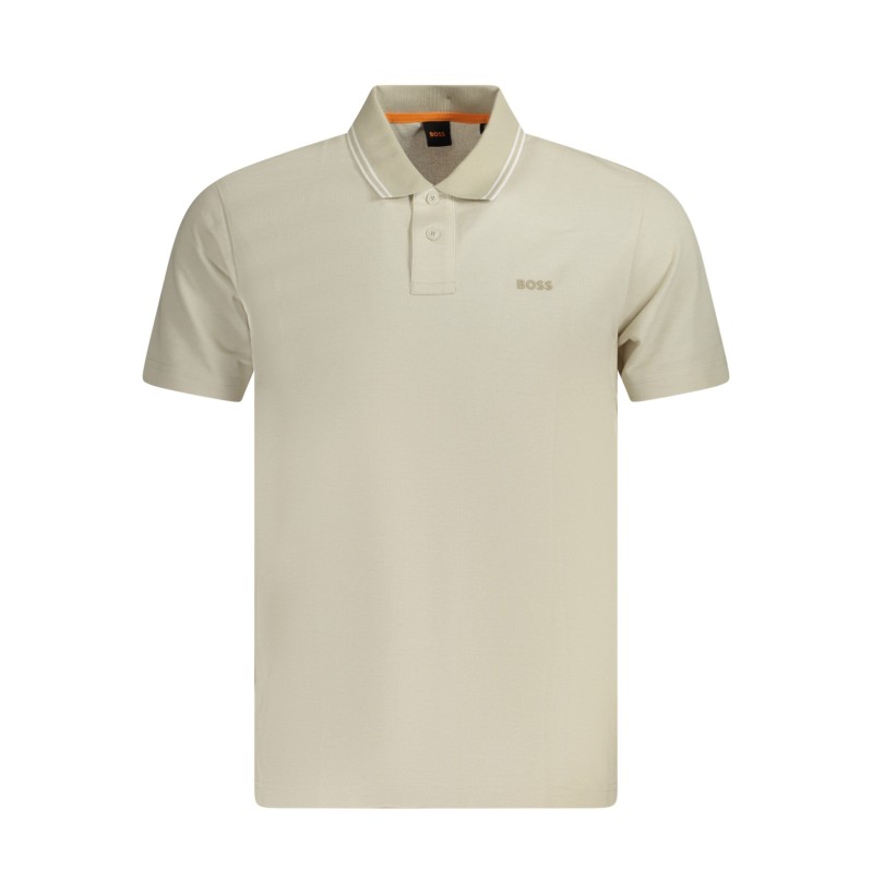BOSS POLO MANICHE CORTE UOMO BEIGE