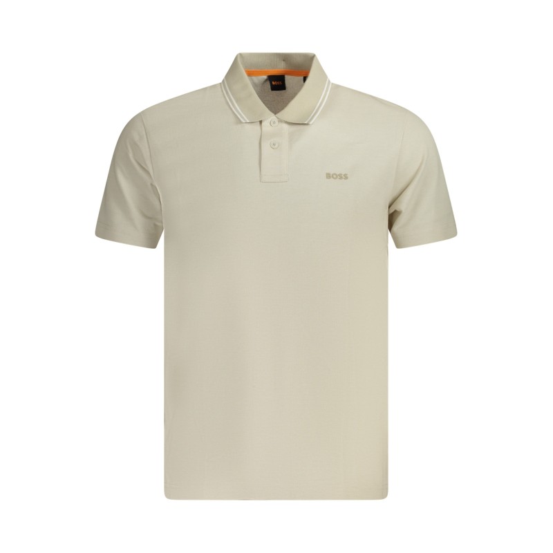 BOSS POLO MANICHE CORTE UOMO BEIGE